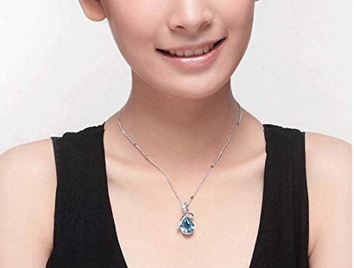 Swarovski Elements 18K White Gold Plated Necklace Encrusted with Swarovski Crystals