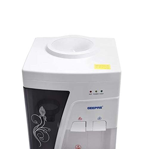 Geepas Water Dispenser Hot & Cold Stainless Steel Tank, Compressor Cooling System, Child Lock 2 Tap In 1, White, 1L And 2.8L Capacity, GWD8359