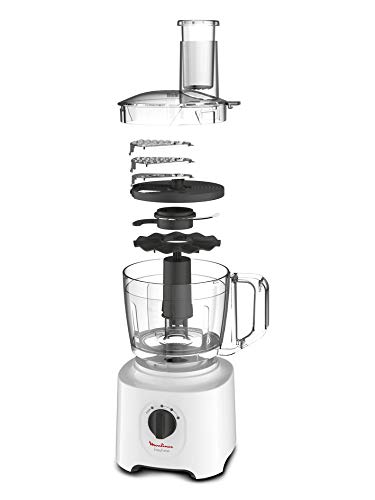 MOULINEX Food Processor | Easy Force 2.4 L Food Processor | 800 W| 6 Attachments | +25 Different Functions | 2.4 L Bowl Capacity and a 1.8 L Blender | FP247127