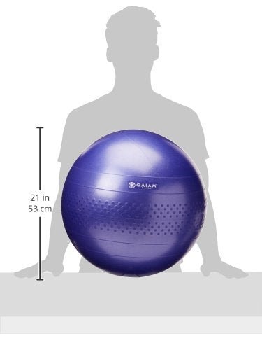 Gaiam Total Body Balance Ball Kit - Includes Anti-Burst Stability Exercise Yoga Ball, Air Pump, Workout Program