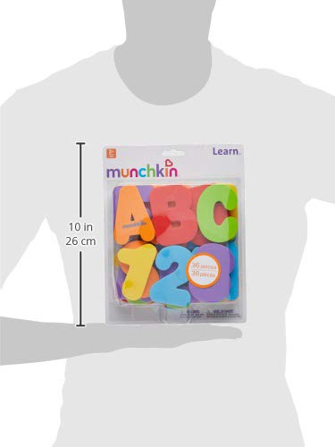 Munchkin Learn Bath Toy, 36 Foam Letters & Numbers