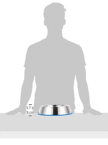 Kruuse Buster Stainless Steel Bowl with Blue Base - 0.45L