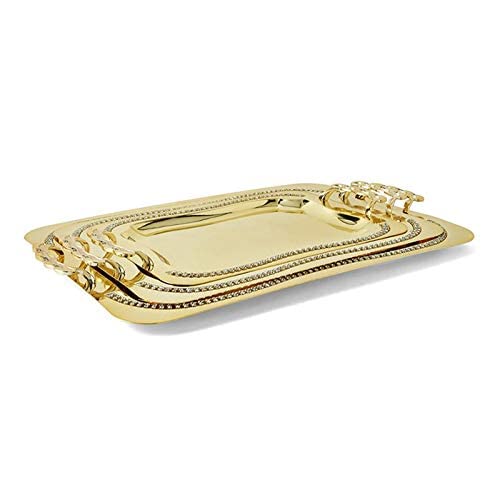 Opalina Steel Curved Scallop Trays - 3 Pieces