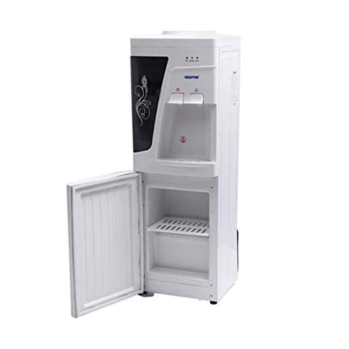 Geepas Water Dispenser Hot & Cold Stainless Steel Tank, Compressor Cooling System, Child Lock 2 Tap In 1, White, 1L And 2.8L Capacity, GWD8359