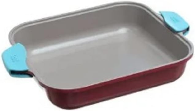 Purple/Gray Square Casserole with Silicone Handle 35x24cm