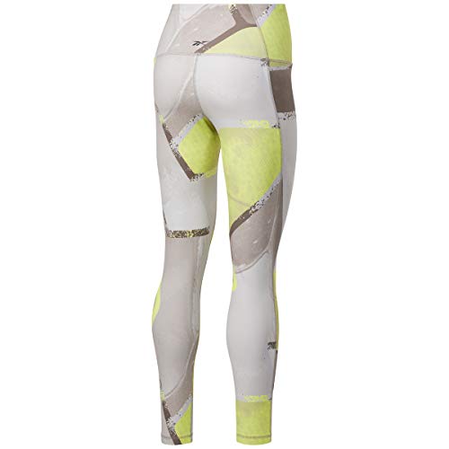 Reebok Studio Lux Bold HR 2.0 AOP Patterned High Waist Sport Tights for Women - Multi Color, M