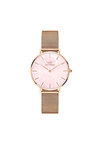 Daniel Wellington DW00100516 Round Women's Quartz Watch Japanese Movement With Analog Display And stainless-steel-plated Strap - Rose Gold