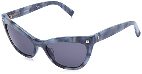 Max Mara Cat Eye Grey-Lens Sunglasses for Women - Blue Havana