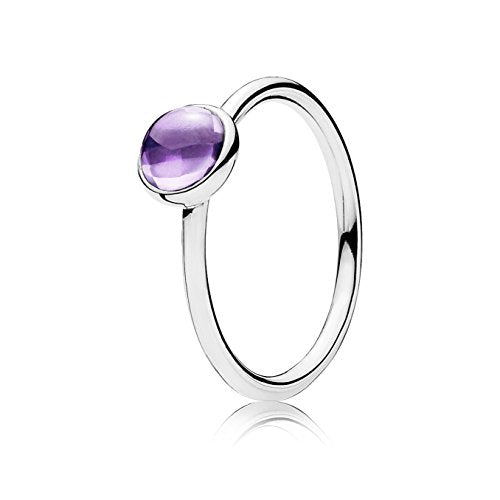 PANDORA Silver Ring With Purple Cubic Zirconia