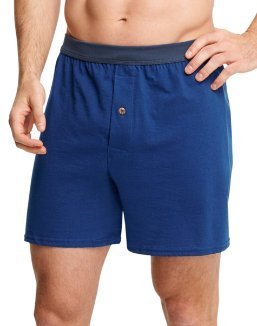 Hanes Men's Long Leg Boxer Pack of 5 5-pack Tagless Woven Exposed Waistband Boxers  Hanes   