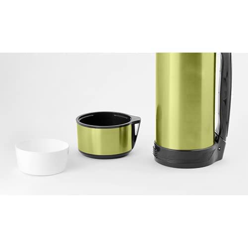 Lavita Stainless Steel Thermos - 1.00 Liter Mitac Gold with Handle & Deluxe Belt