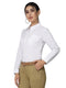 Krave Women White Cotton Blend Formal Long Sleeve Shirt