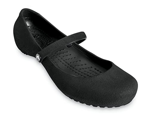 crocs Women's Alice Suede Mary Jane Shoes Black/Black 5 B(M) US (34/35 EU)