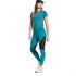 Reebok One Series Running activChill Front Logo Print Slim-Fit T-shirt for Women, Heritage Teal, L