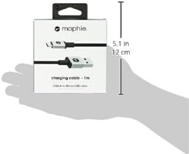 mophie Charge and Sync Cable-USB-A to Micro USB 1M – Black