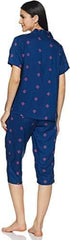 Longies Women's Rayon Capri Nigh Suit Regular Set