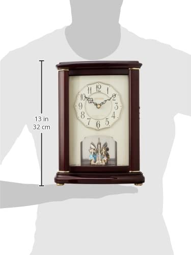 Rhythm crh212nr06 desk clock - brown