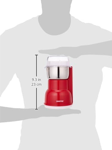 Geepas 150W Electric Coffee Grinder - Stainless Steel Blade |Stainless Steel Cup for Grinding, GCG5440 Overheat Protection | Removable Steel Bowl |2 Year Warranty