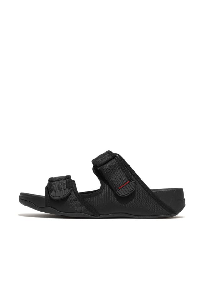 FitFlop Gogh Moc Men Adjustable Water-Resistant Sandal for Men, Black, 44 EU