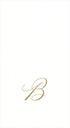 Caspari Signature Gold Initial B Paper Linen Guest Towels - White Pearl - Pack of 24