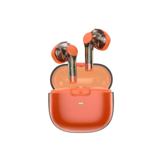 WIWU TWS12 Pure Sound TWS Airbuds, Pure Bass HF sound true wireless stereo, Smart voice assistant, orange
