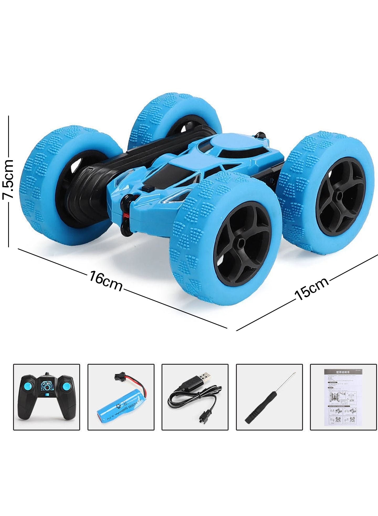 Remote Control Car, RC sold Cars Stunt Car Toy, 4WD 2.4Ghz Double Sided 360° Rotating