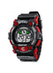 Coobos Kids Water Resistant Rubber Digital Watch Black/Red