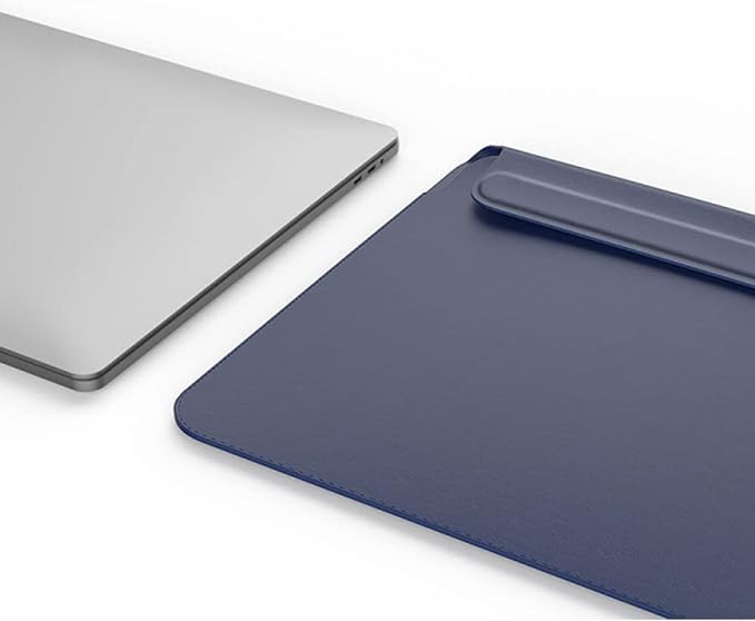 WIWU Skin Pro II PU Leather Sleeve For MacBook 16", Navy Blue