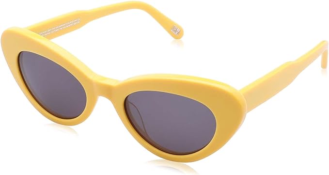 Chimi Sundae School Grey Lens Cat Eye Sunglasses for Women - Yellow