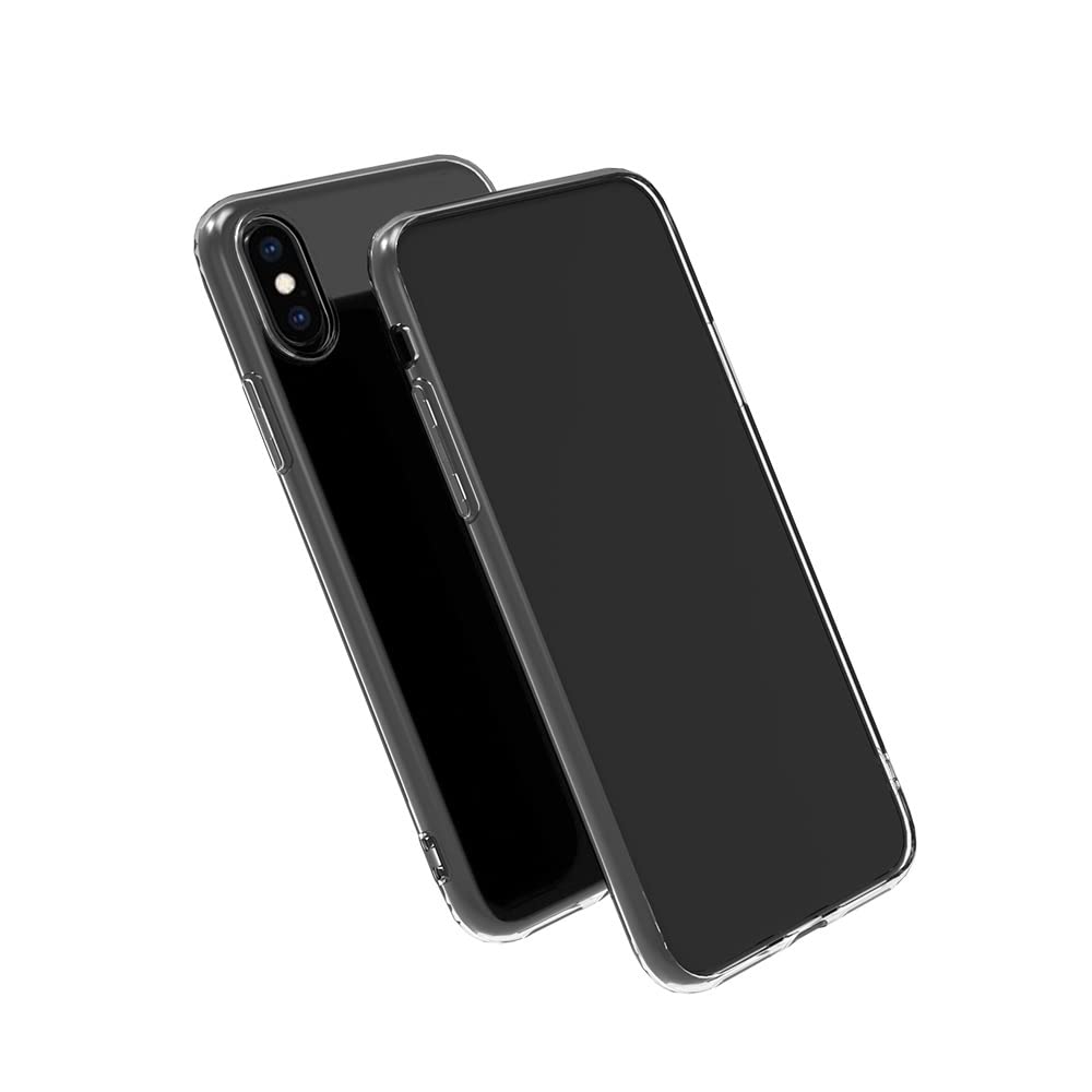 Muguian Case for iPhone xs, 5.8-Inch, Silky-Soft Touch, Full-Body Protective Case, Shockproof Cover with Microfiber Lining(Crystal Clear)