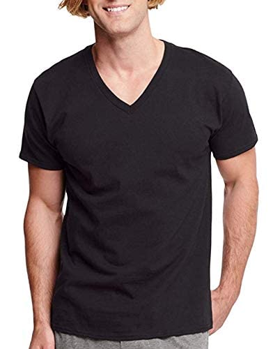 Hanes mens Tagless Cotton V-neck Undershirt, Multipack