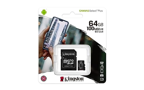 Kingston 64GB microSDXC Canvas Select Plus Memory Card with Adapter - SDCS2/64GB