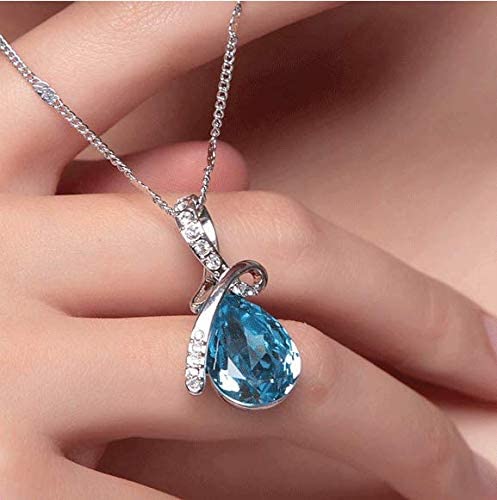 Swarovski Elements 18K White Gold Plated Necklace Encrusted with Swarovski Crystals