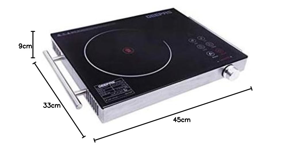 Dig Infrared Cooker 2000W Digital Infrared Cooker GIC6920|Elegant Design, Fireproof material, Stainless steel body| Overheat protection, high & low voltage protection
