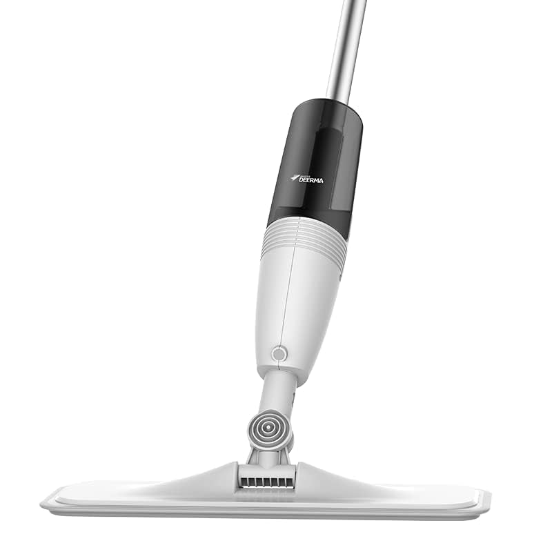 Deerma TB500 Water Spray Mop Carbon Fiber Dust Collector 360° Rotating 350ml Tank Waxing Mop | Quick-Drying | 95cm Wide Spray Area | Lightweight | Add Disinfectant Water | 2ml Fine Mist - White