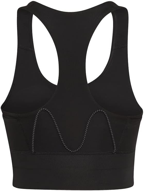 Adidas run ms pkt bra h64679 training black workout bra - medium support for women, size xldd