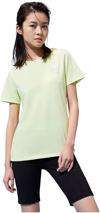 ANTA SS TEE For WOMEN, BRIGHT YELLOW GREEN, S