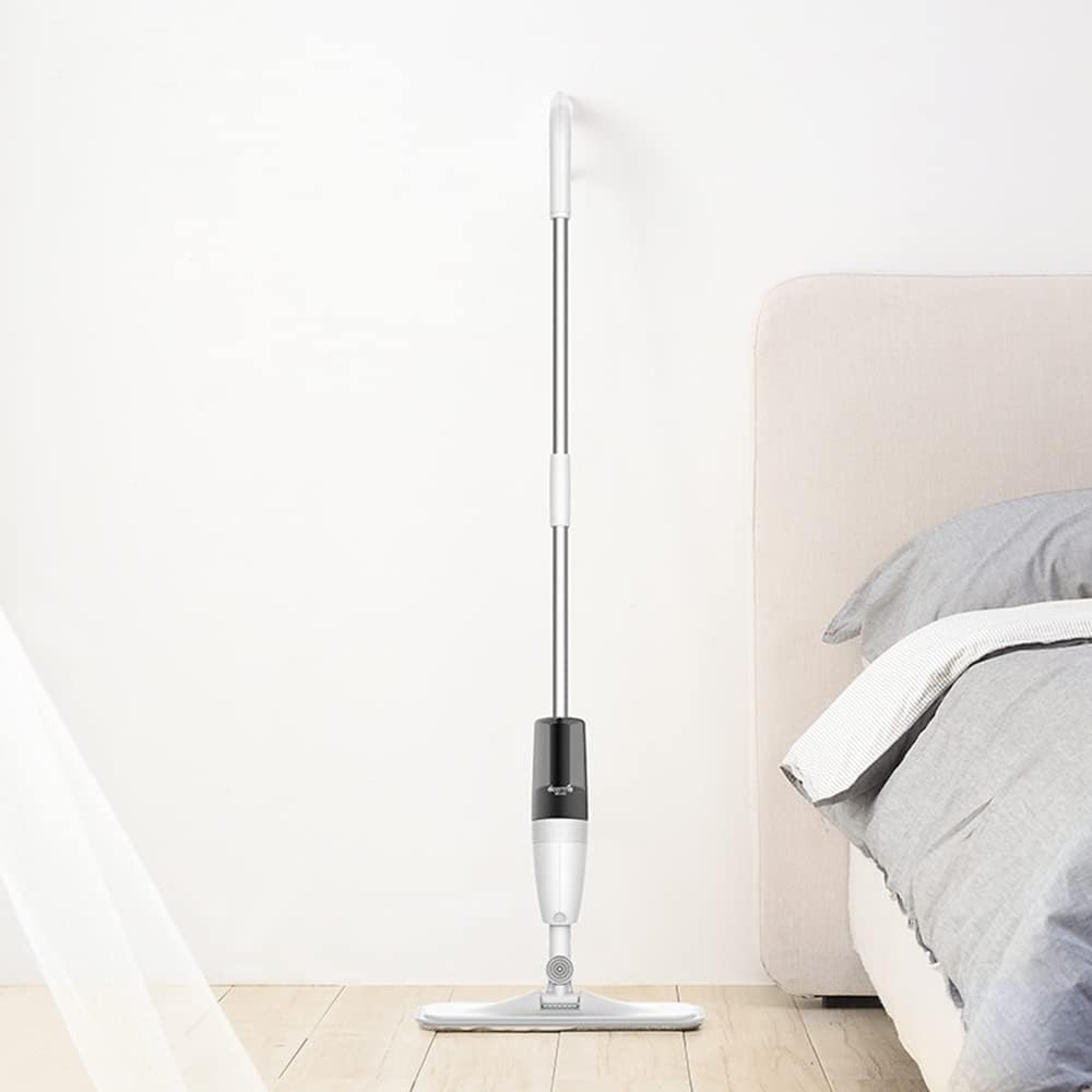 Deerma TB500 Water Spray Mop Carbon Fiber Dust Collector 360° Rotating 350ml Tank Waxing Mop | Quick-Drying | 95cm Wide Spray Area | Lightweight | Add Disinfectant Water | 2ml Fine Mist - White