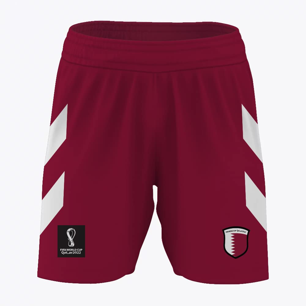 FIFA World Cup Qatar 2022 QATAR BOY'S SHORTS - BURGUNDY