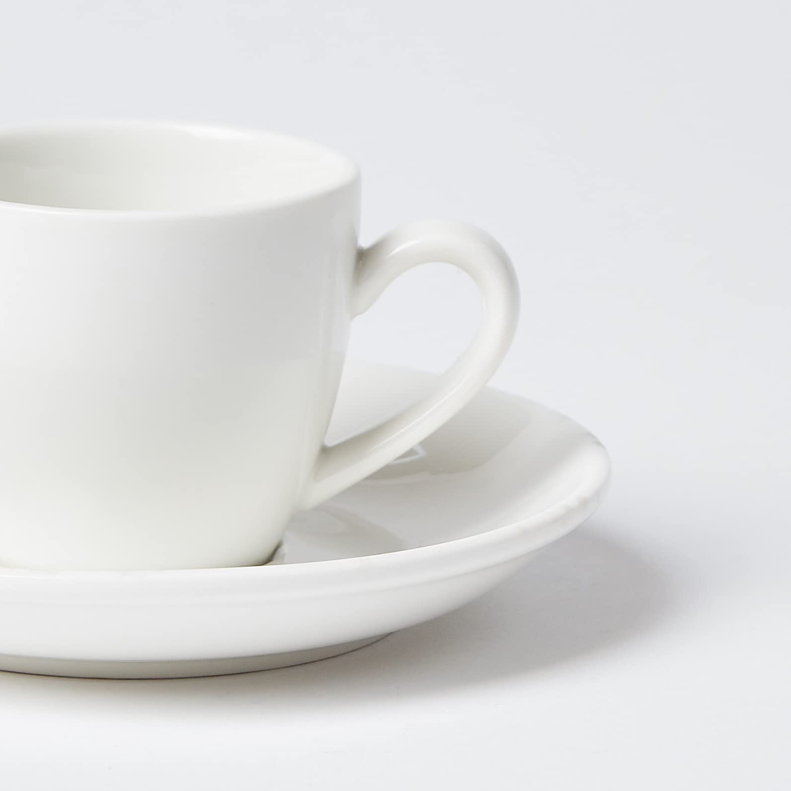 Porceletta Porcelain Espresso Cup and Saucer, Ivory,80 ml Capacity, ,08-092