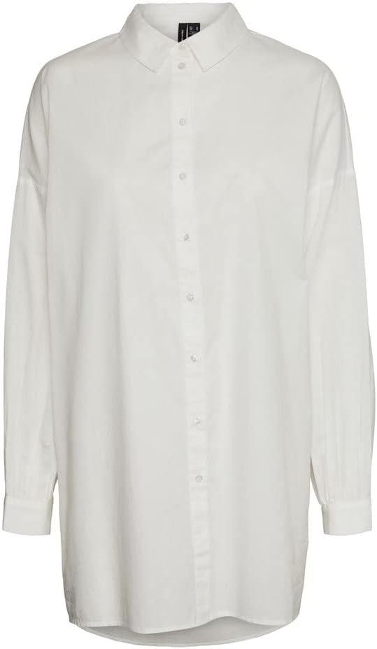 Vero Moda Women's Vmbina L/S Oversize Shirt Ga Noos Blouse