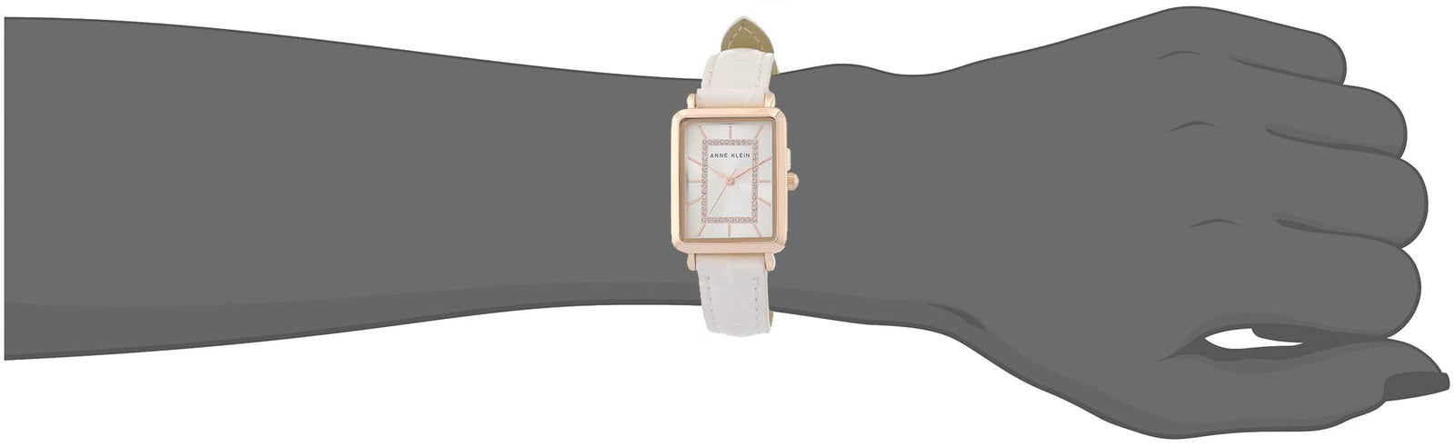 Anne Klein Women's Glitter Accented Croco-Grain Strap Watch, AK/3820