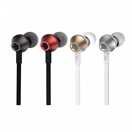 In Ear Stereo Headphones with Microphone and Noise Cancelation by Remax, Silver, RM-610D