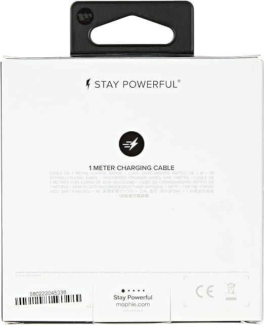 mophie Charge and Sync Cable-USB-A to Micro USB 1M – Black