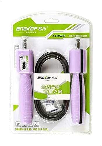 ANGTOP AT0526 Steel Wire Jump Rope with Counter - Purple