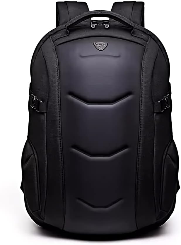 Ozuko 8980 unisex backpack economic design with large capacity and phone pocket - black