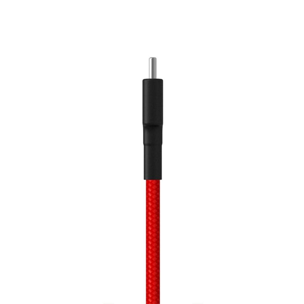 Xiaomi Mi Usb-C To Usb-C Cable [5A/100W] [Sync] [Fast Charge] Flexible [480Mbps] - For Smartphones/Powerbanks/Dji/Gps/Dvr/Gopro/Computers - Braided Made Of Tpe - 1M/3Ft - Red