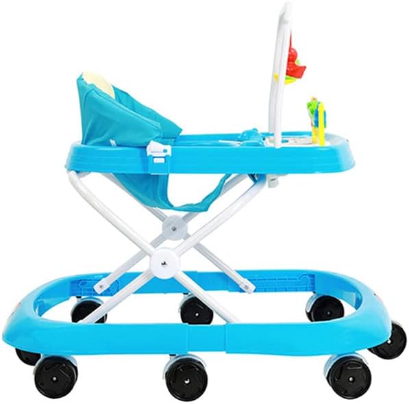 Baby Plus Collapsible Baby Walker with Music Box and Toys, Blue