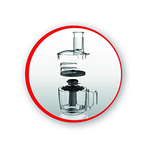 MOULINEX Food Processor | Easy Force 2.4 L Food Processor | 800 W| 6 Attachments | +25 Different Functions | 2.4 L Bowl Capacity and a 1.8 L Blender | FP247127