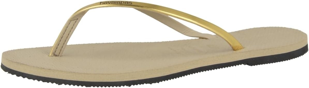 Havaianas Women's You Metallic Sandals, Stylish for City and Beach, Rubber, Waterproof, Lightweight, Slip-Proof